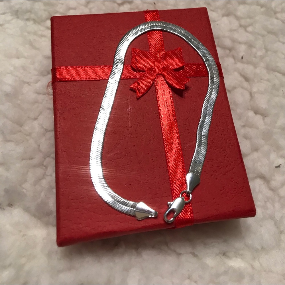 Herringbone silver bracelet LAST ONE